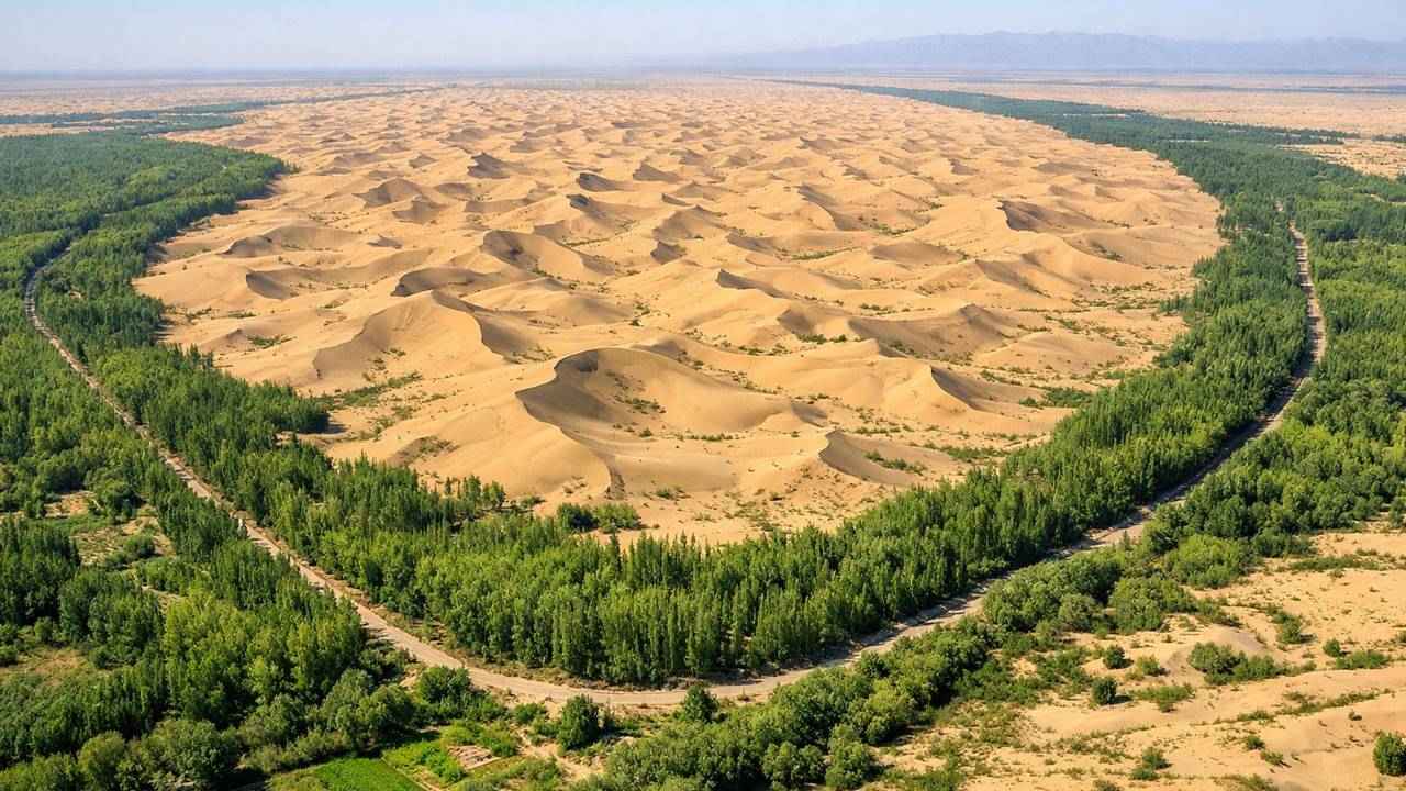 Çin Taklamakan’da karbon emiyor